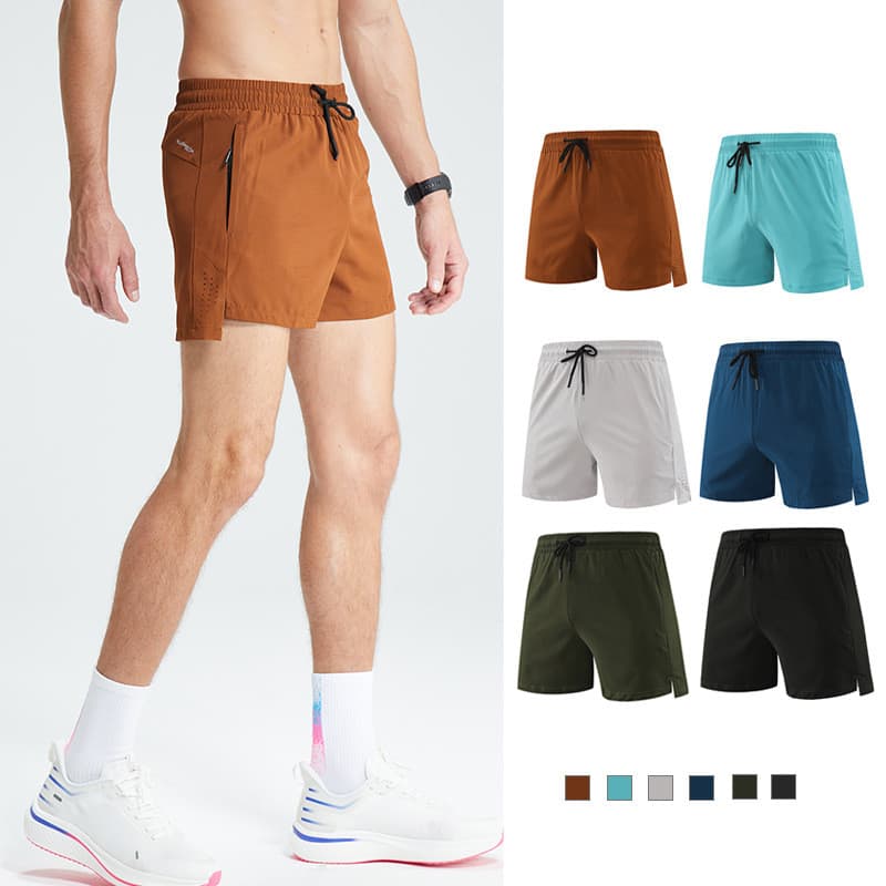 Shorts esportivos masculinos maratona calças de três pontos verão Fitness correndo pista campo treinamento shorts de sec
