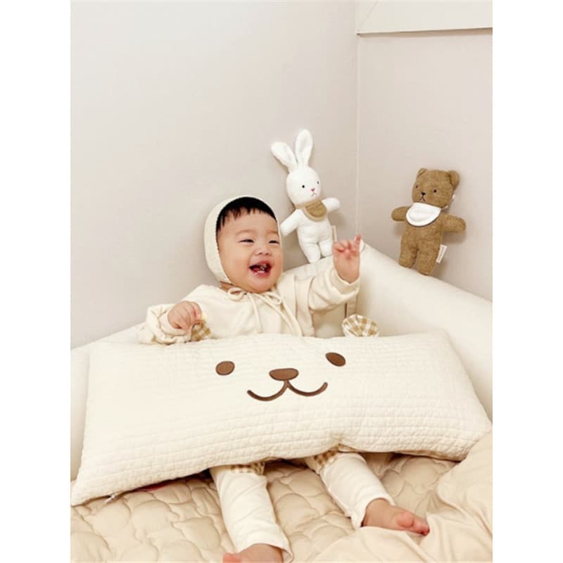 Estilo coreano estilo nórdico ins algodão acolchoado bonito dos desenhos animados urso bebê crianças dormir travesseiro