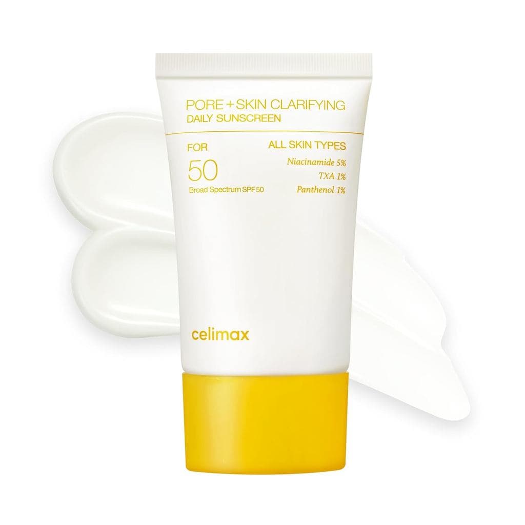 celimax Protetor Solar Diário Clareador de Poros e Pele |   Protetor Solar de Amplo Espectro SPF 50, com TXA e Niacinami