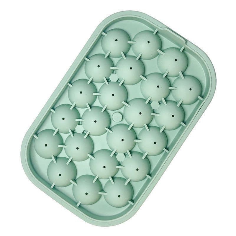 Forma de Gelo de Silicone Elástico 22 Bolas de Gelo com Tampa, Forma de Gelo Livre de BPA para Congelar Cubos de Gelo Ca