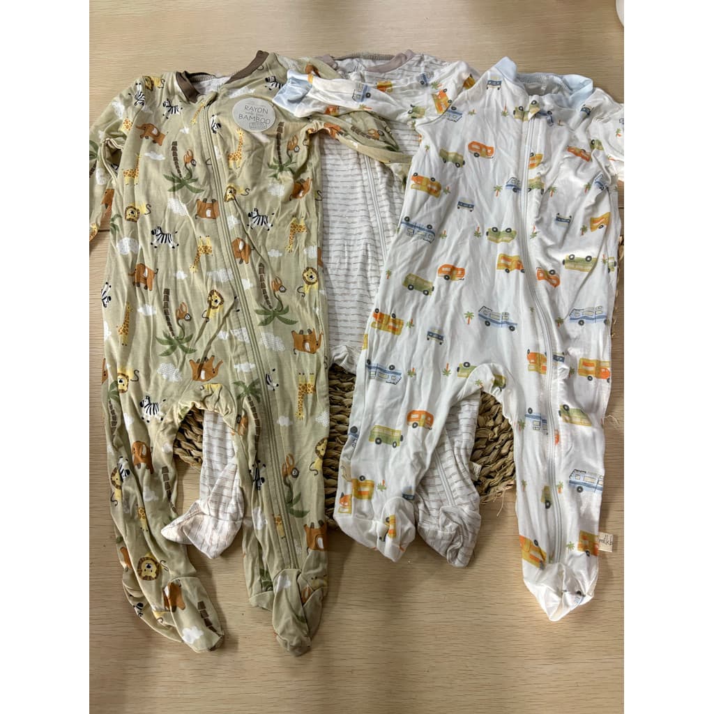 Comércio exterior bebê recém-nascido 3-24m macacão de manga comprida das mulheres dos homens macacão de fibra de bambu U