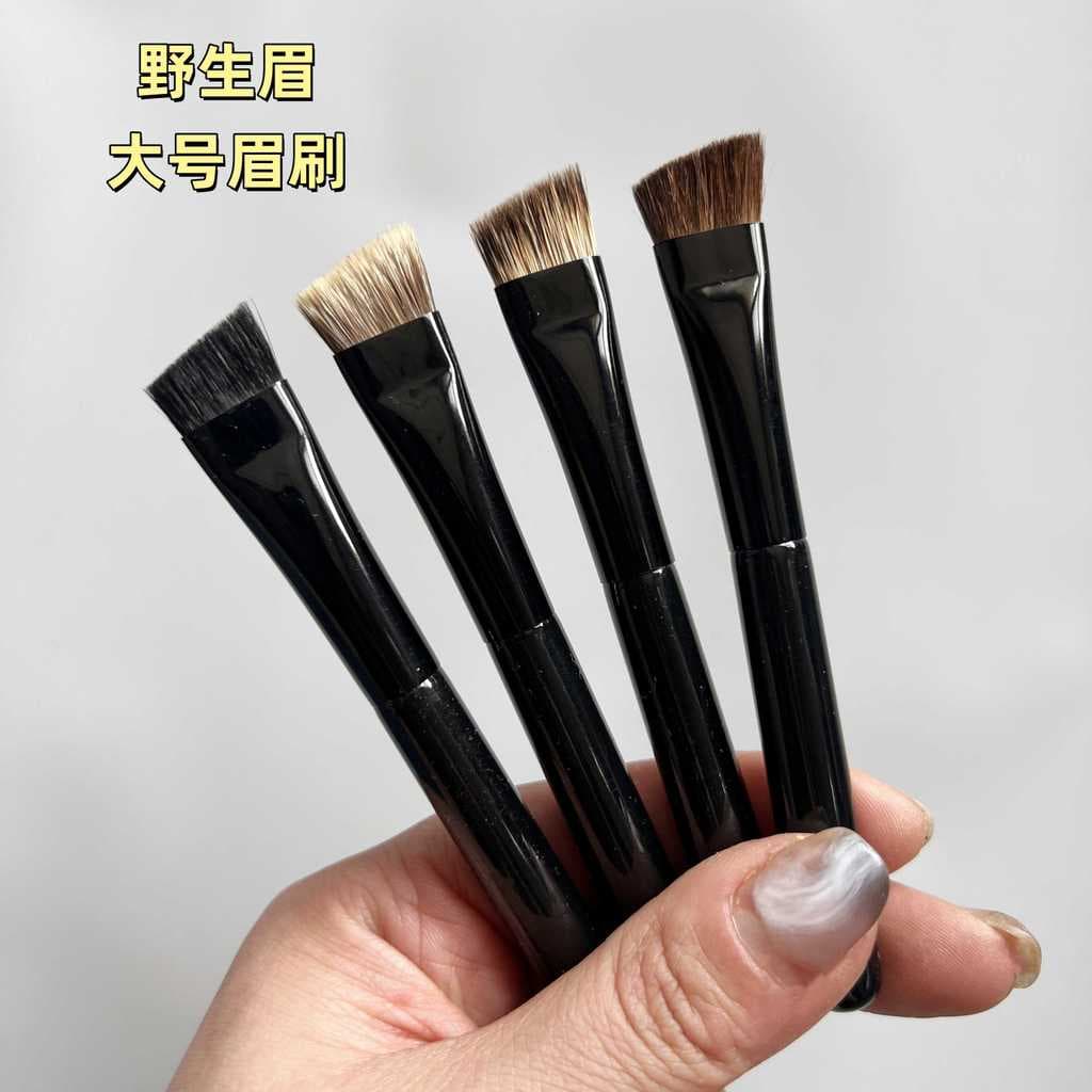 K06 Pincel de sobrancelha grande para sobrancelha selvagem, pincel fofo para pó de sobrancelha, coloração de manchas, pi