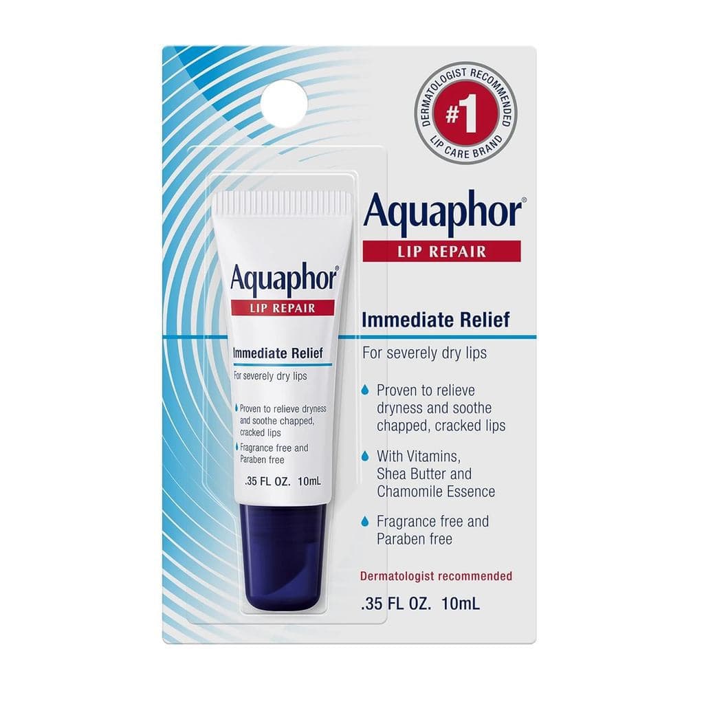 Pomada Reparadora de Lábios Aquaphor - Hidratação de Longa Duração para Aliviar Lábios Secos e Rachados - 0,35 fl. oz. T