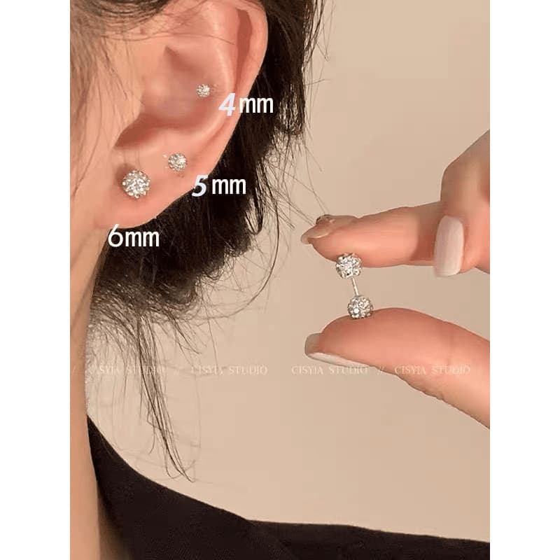 Brincos femininos com aumento de orelha, brincos perfurados de nicho, brincos de alta qualidade, diamante piscante, brin