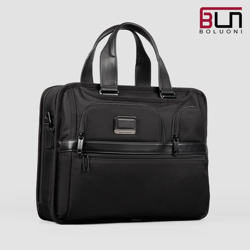 Bolsa masculina de Nylon balístico, maleta masculina para computador de negócios, mensageiro de um ombro extensível02603