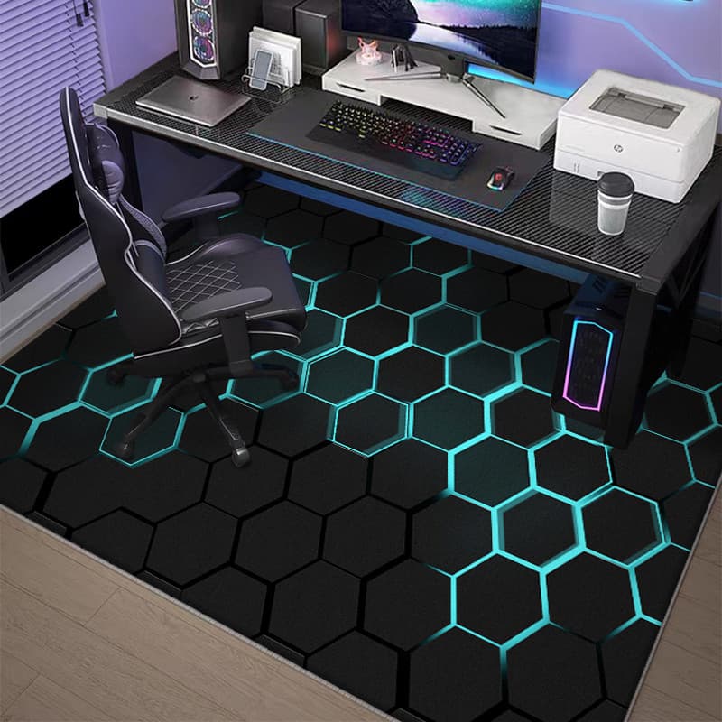 Sala de jogos tapete sala de estar quarto estudo cadeira giratória almofada doméstica resistente à sujeira fácil de cuid