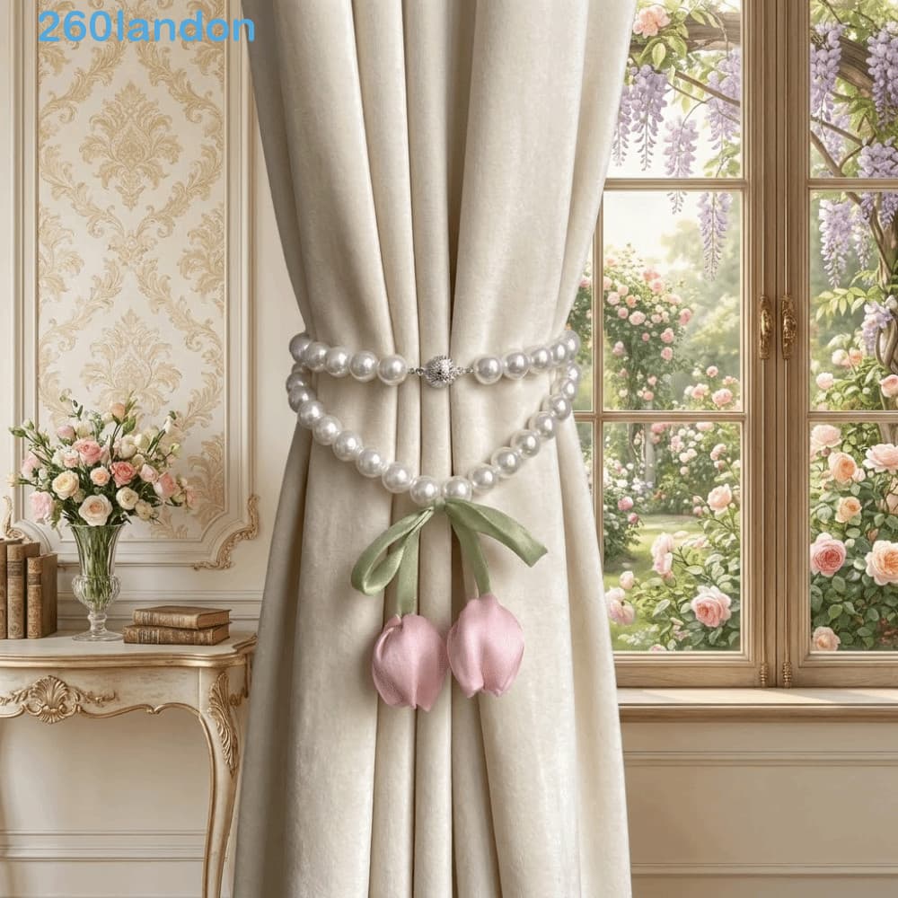 Fivela De Cortina LANDON , Alça Decorativa Ajustável Para Coleta De Tela De Janela , Romântica