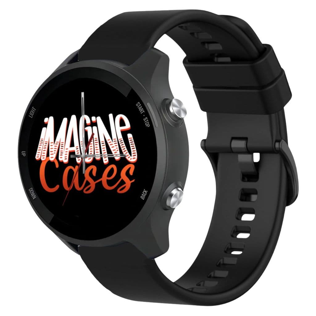 Pulseira Silicone Fecho Tradicional para Garmin Forerunner 55 165 165 Music 245 645 Strap Duplo