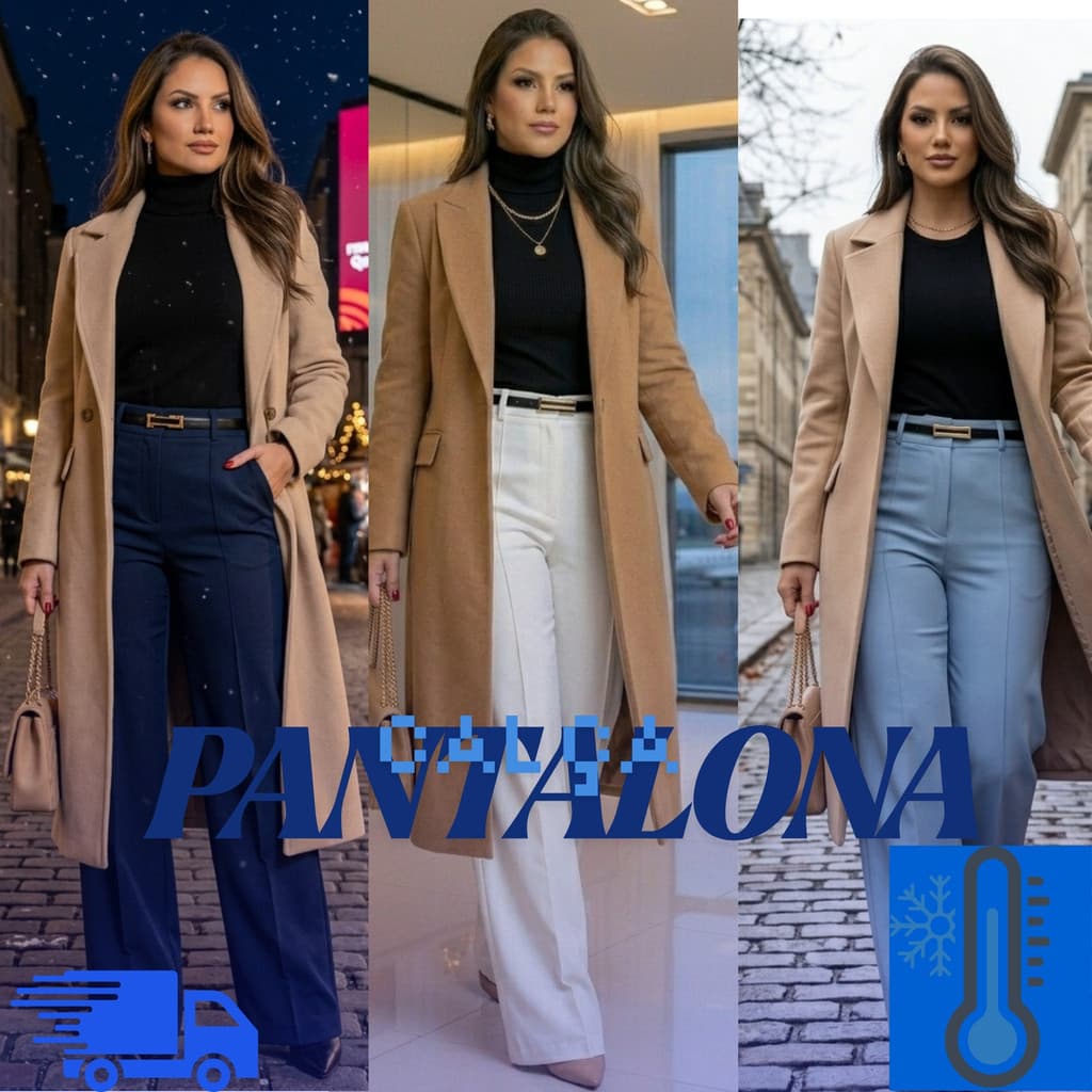 Calça Pantalona Alfaiataria Feminina Premium PP ao G4 Com Cinto