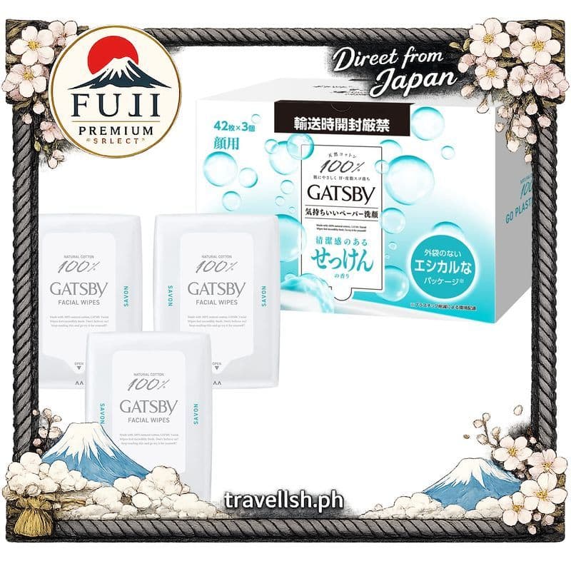 [GATSBY] Lenços Faciais de Limpeza Refrescantes para Homens 【Direto do Japão】