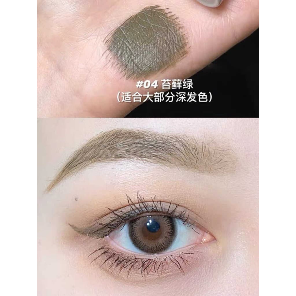 Uma pequena personalidade!Creme de sobrancelha verde musgo pele de azeitona Super amor musgo cor sobrancelha duradoura c