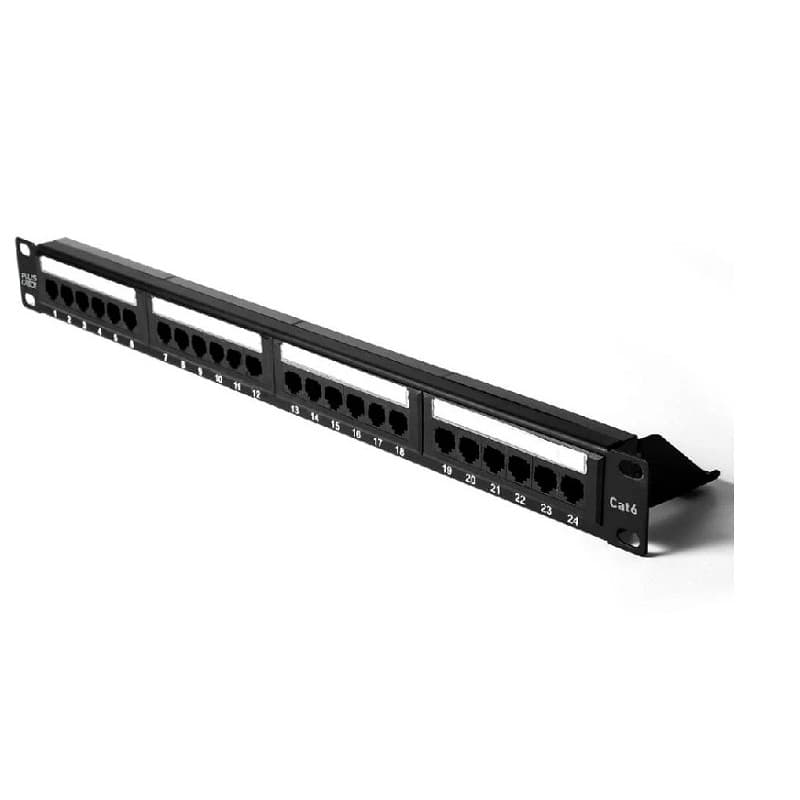 Patch Panel 24P Cat6 PlusCable LA-P624 S/ Guia