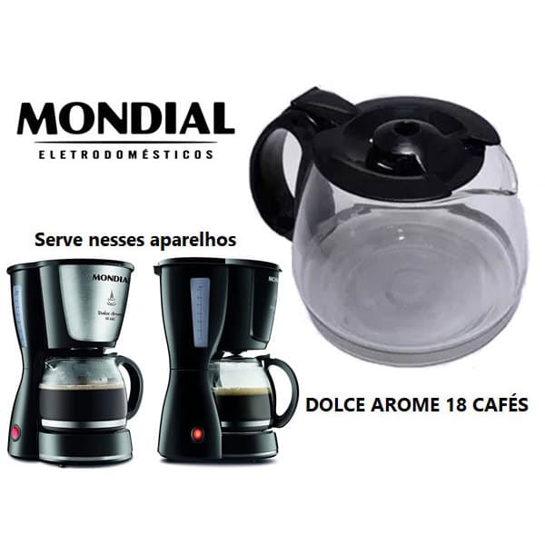 JARRA PARA CAFETEIRA MONDIAL DOLCE AROME 18 CAFÉS - PRETA ( ALTA QUALIDADE)