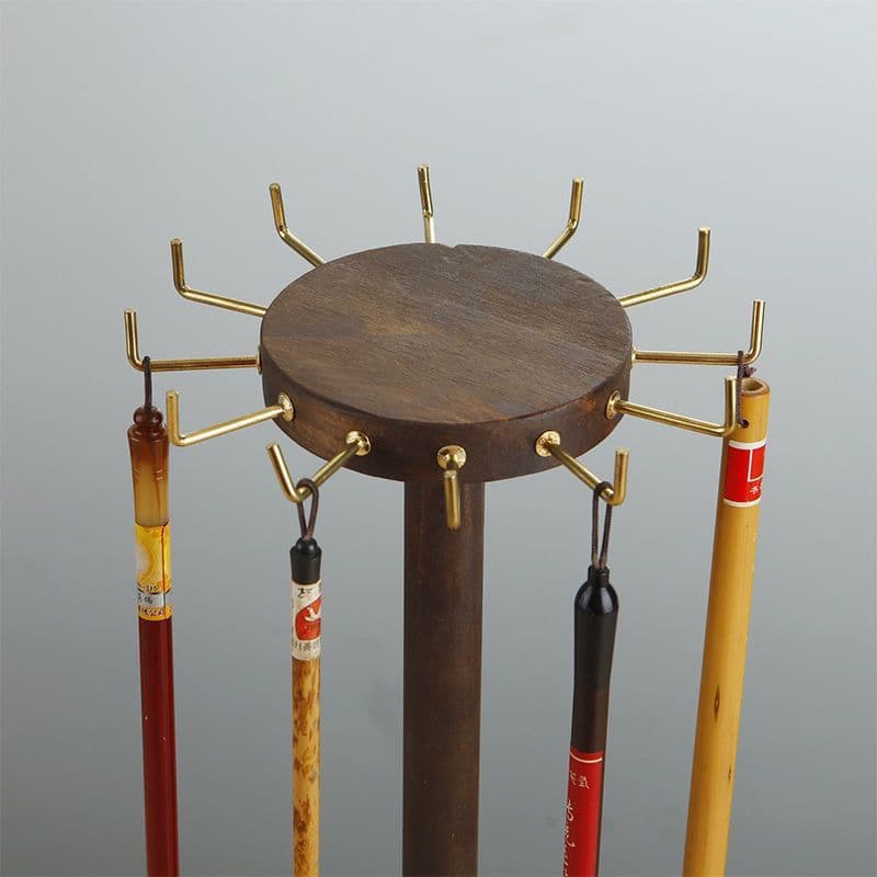 Caneta de nogueira pendurado armazenamento Display Rack escova titular Retro decoração Desktop caligrafia cabide