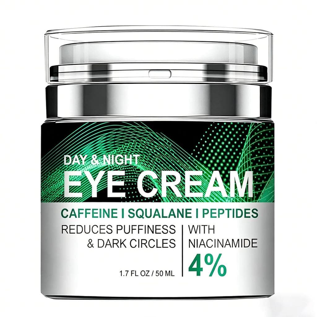 Creme para os Olhos com Cafeína, Creme Anti-Rugas para os Olhos com Bomba Airless, Reduz Linhas Finas, Inchaço e Olheira