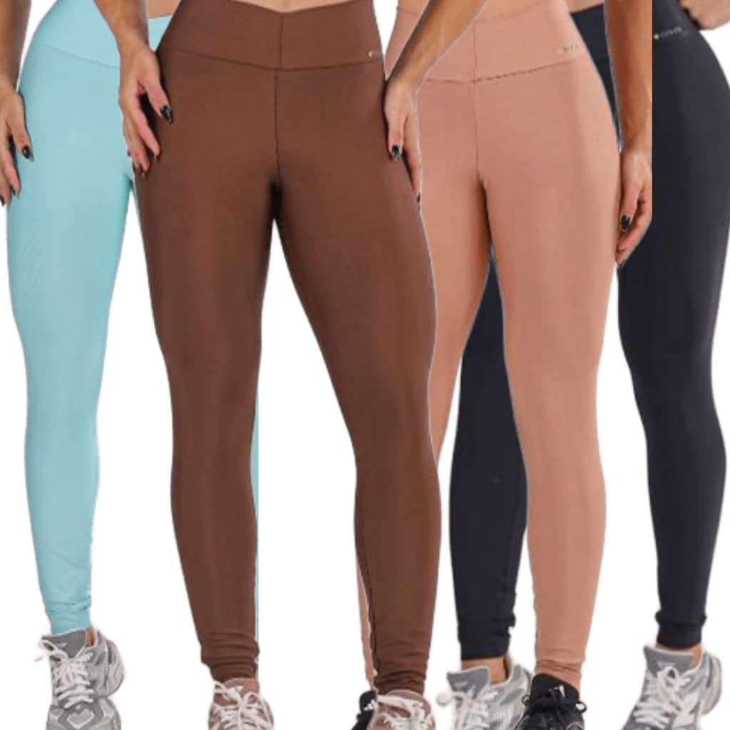 Calça Legging Feminina Cores Cintura Alta Fitness Academia Sem Transparência com Compressão e Conforto