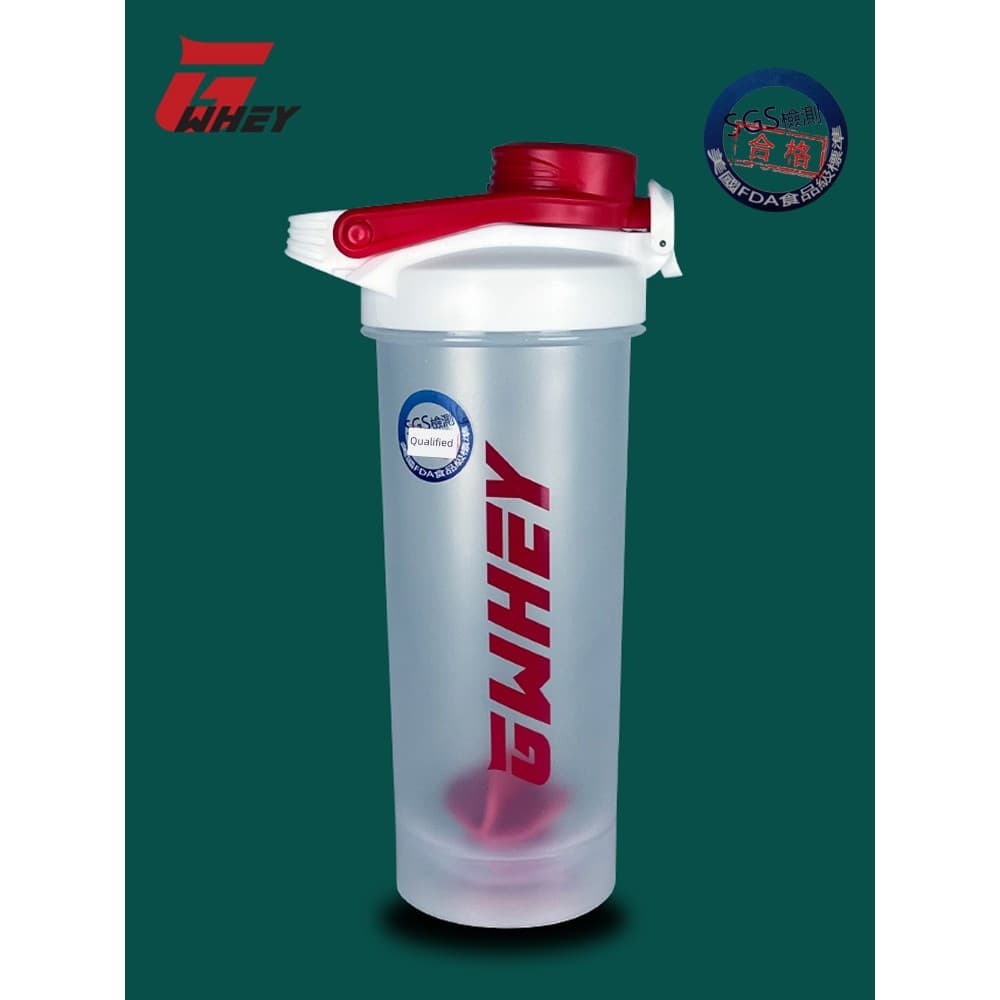 GWHEY copo agitador de proteína em pó, à prova de vazamento, grande capacidade, escala de 700ml, copo de Milkshake de qu