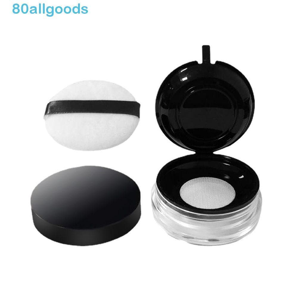 ALLGOODS1 Pote De Pó Solto Excelente Caixa De Bolo Em Redondo Portátil Com Peneira De Sopro Frasco De Maquiagem Para Via