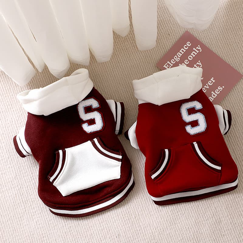 Roupas para cães bonito outono estilo esportivo casaco de algodão Teddy Bulldog Corgi pequeno cão leite cão uniforme de