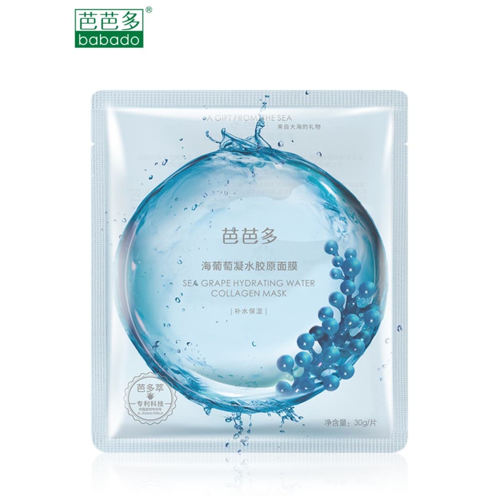 Babado Sea Grape Gel Água Máscara de Colágeno Patch 10 Patches Purificar a Pele Hidratação Intensiva Remendo de Superfíc