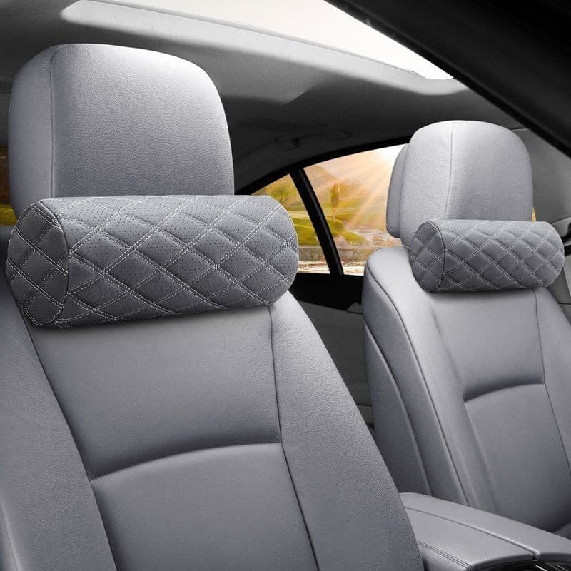 4D fibra de ar encosto de cabeça do carro assento pescoço apoio travesseiro do carro versão esportiva carro duro respirá
