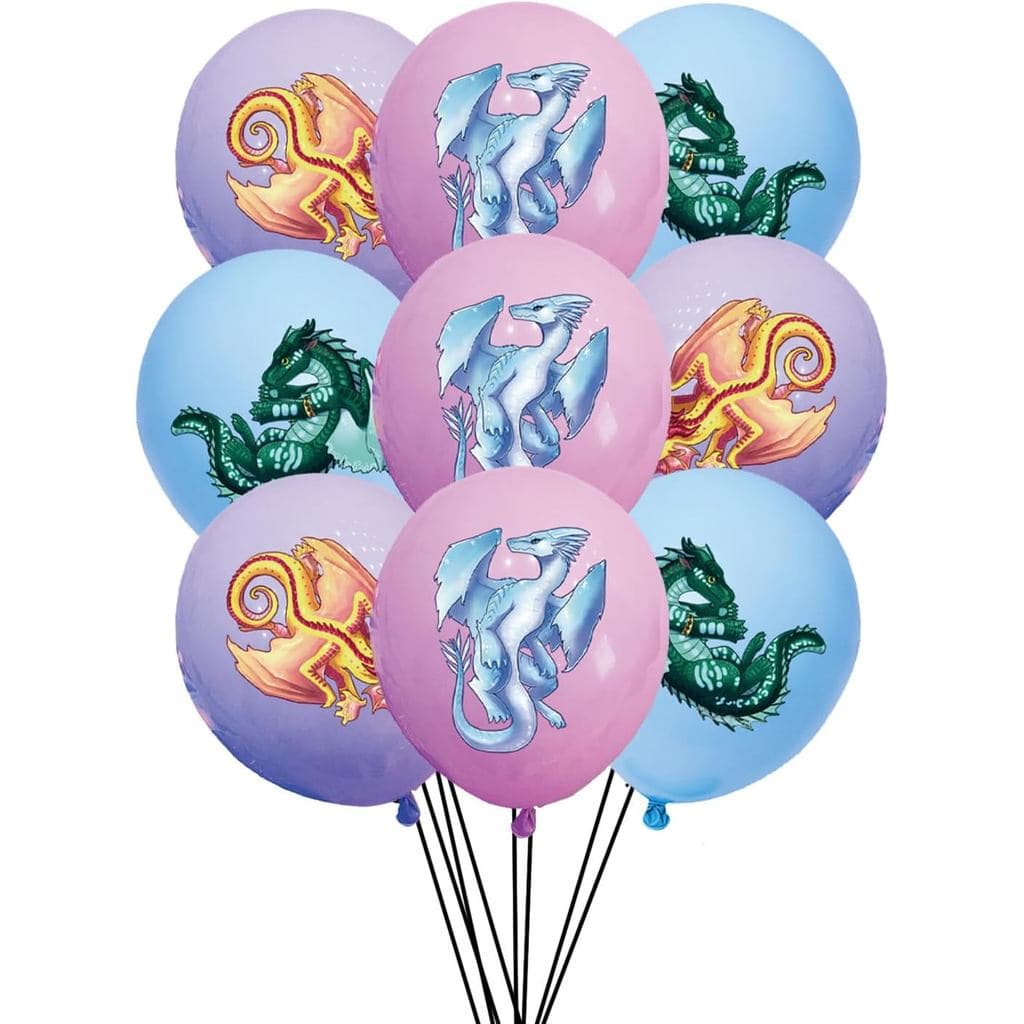 Jlemon 18pcs Balões Asas de Dragão de Fogo, Suprimentos para Festa de Aniversário para Meninos e Meninas, Adultos, Decor