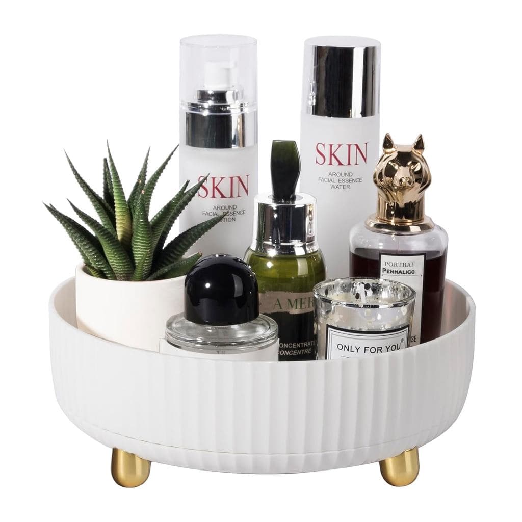 Organizador de Maquiagem e Perfumes Anyoifax, Bandeja Giratória 360 Graus Lazy Susan, Organizador de Loções para Cuidado