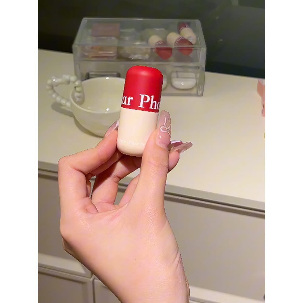 Phantom Bear Multiuso Lama Blush Sombra Batom Sedoso Veludo Névoa Lip Glaze Branco Menina Commuter All-