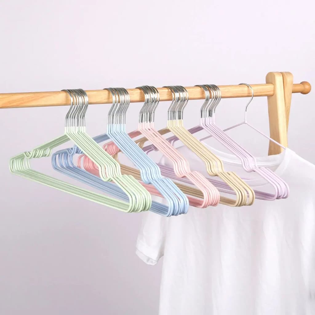 SANAPO 10 peças/1 conjunto Cabides de Plástico Premium com Fendas para Fita Antiderrapante, para Adultos e Crianças, Sup