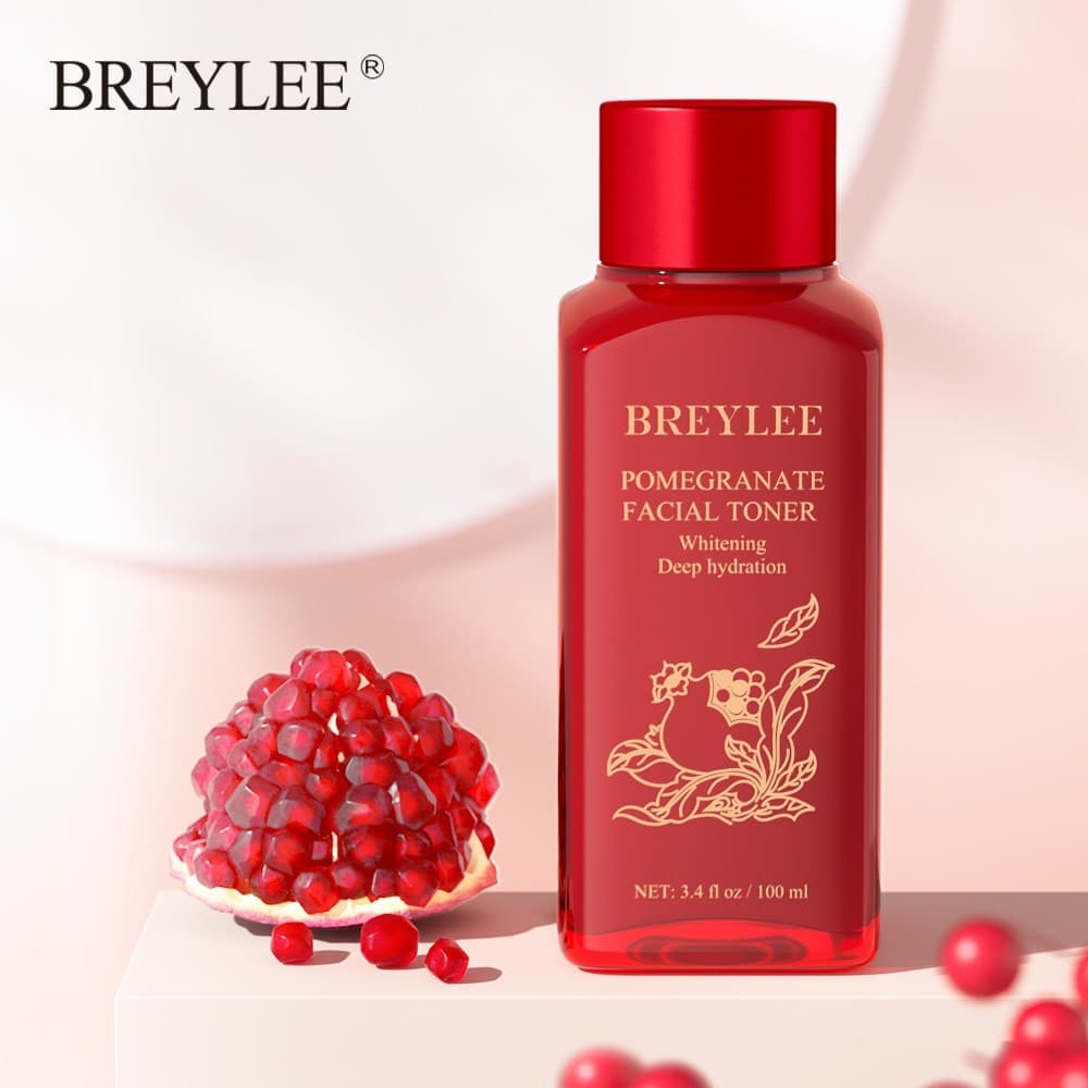 Tônico Facial de Romã BREYLEE, Controle de Oleosidade, Hidratação Profunda, Mantém o Equilíbrio Água-Óleo, Pele Clara, B