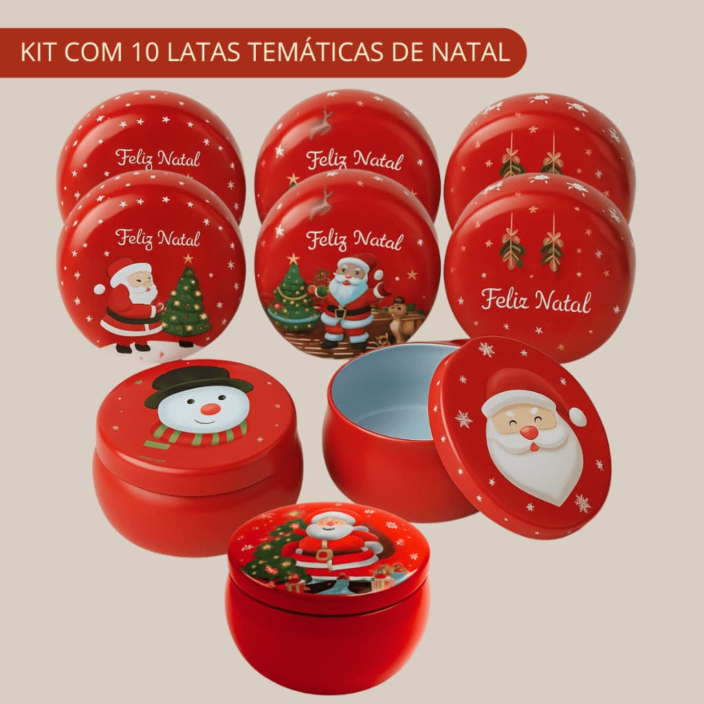 kit 10  Latas Premium para Vela Aromática  Lembrancinhas –com Acabamento Refinado