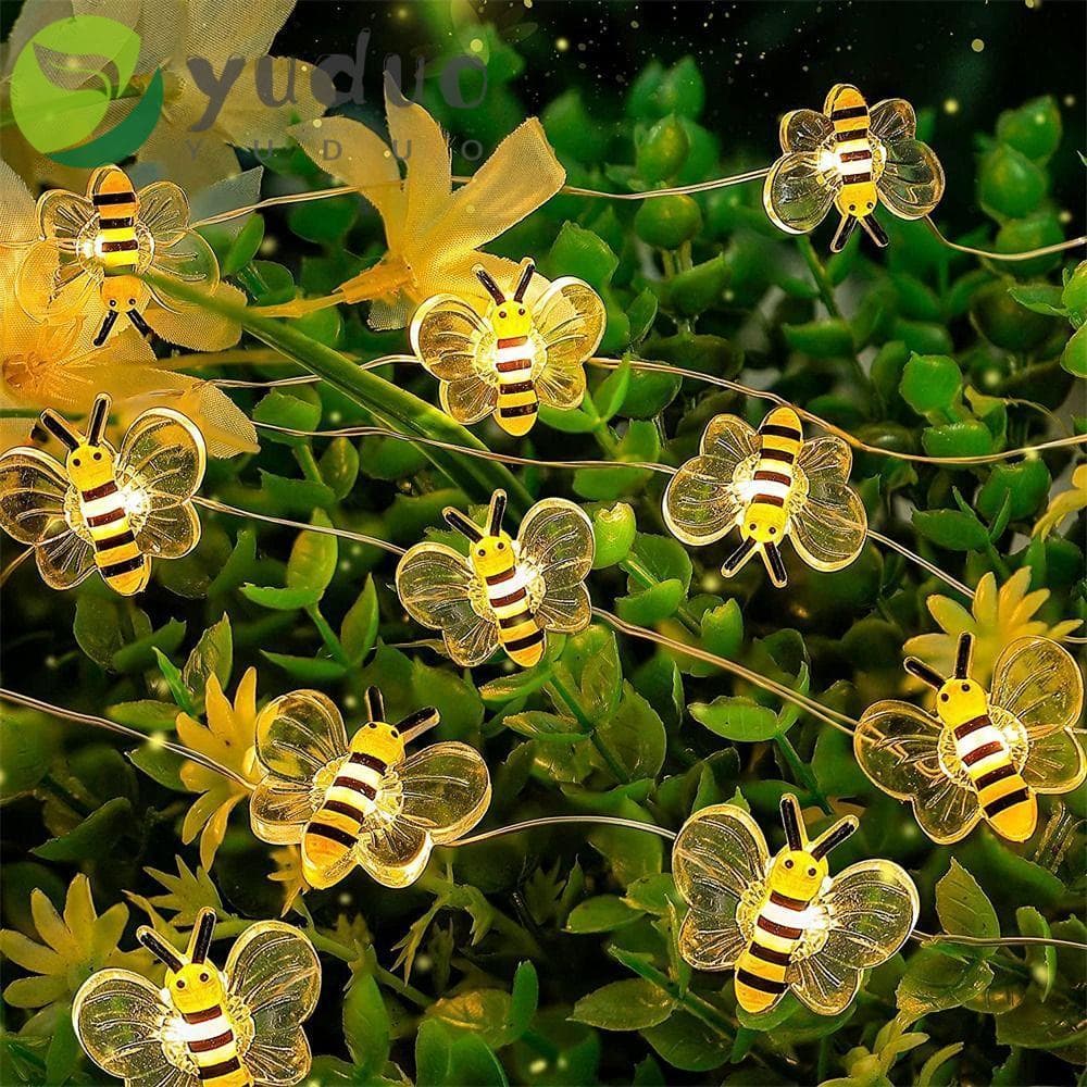 Lâmpada De Atmosfera YUDUO , Luzes De Corda LED Flexíveis Em Forma De Abelha De Animal Fofo , Luz Portátil 2/De Fada