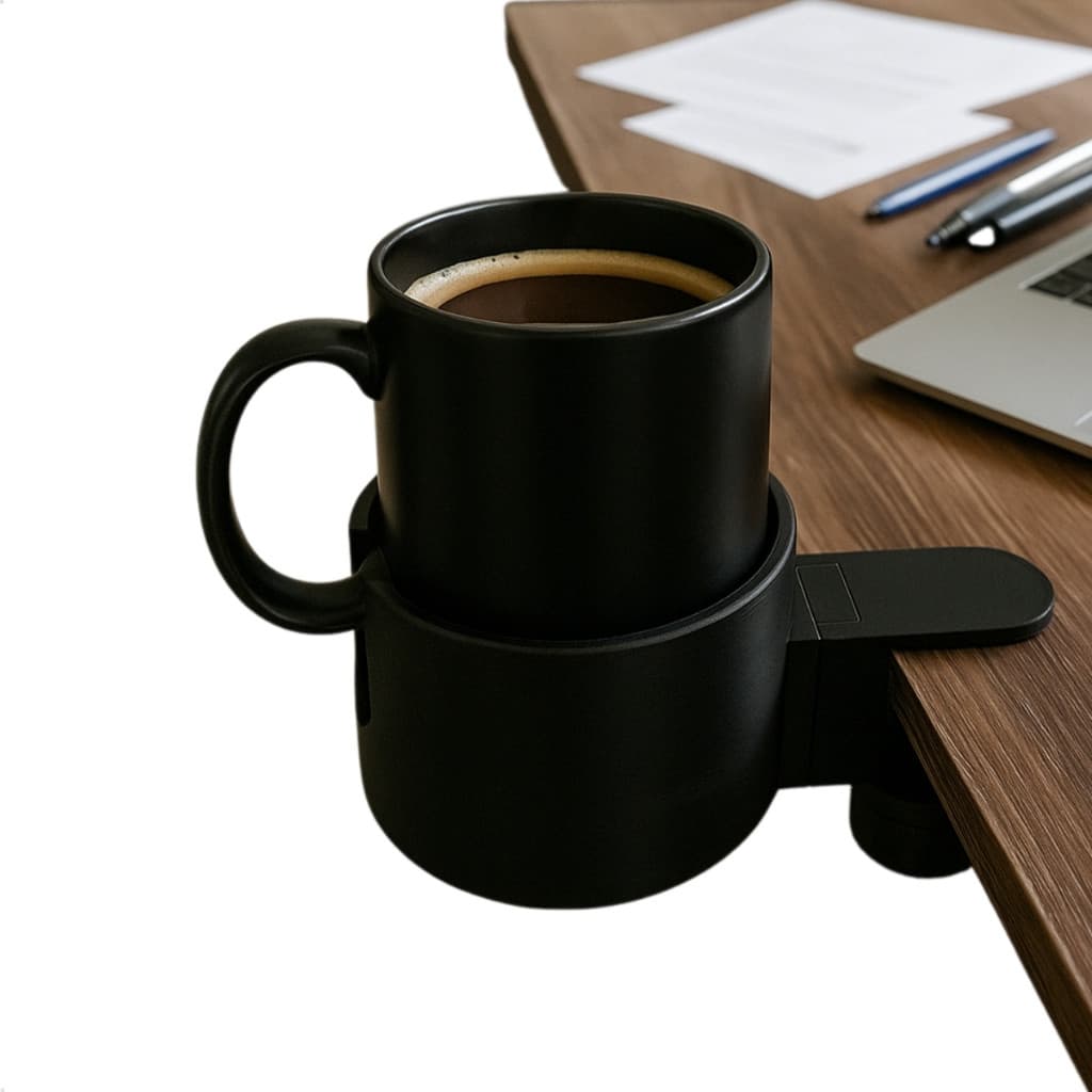 Suporte De Caneca Mesa Apoio Antiderramamento Copo Garrafa Escritório Braçadeira Ajustável