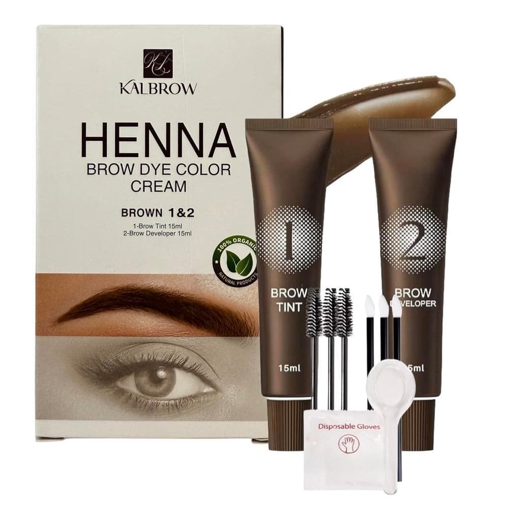 Kit Profissional para Tingimento de Sobrancelhas – 1&2, Efeito Duradouro (Marrom)