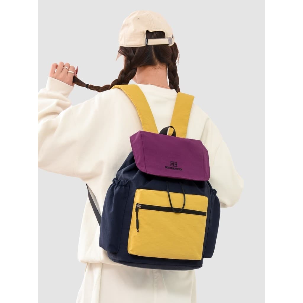 Nicho cor combinando cordão mochila feminina à prova dwaterproof água resistente à sujeira estudante mochila menina cami