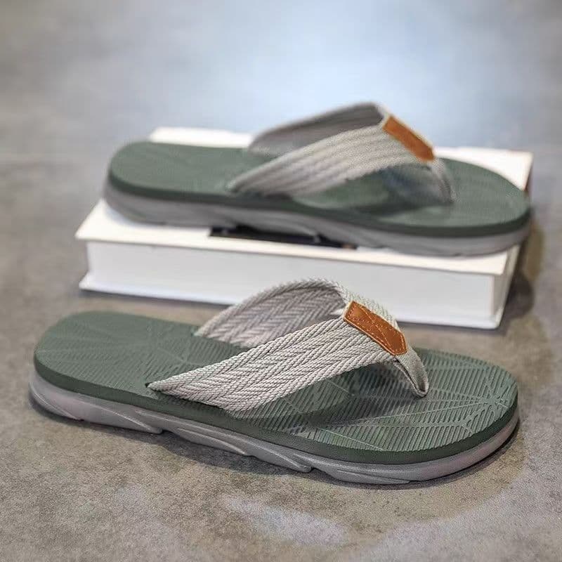 Chinelos masculinos chinelos verão exterior Wear antiderrapante 2026 novo estilo sandálias masculinas alça de pano flip-