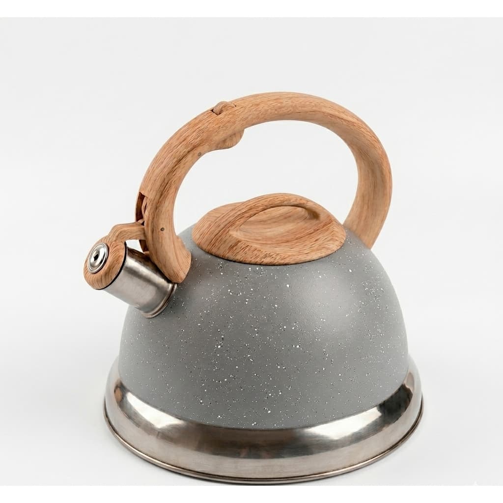 Chaleira De Inox Com Apito 3 Litros Cinza Dolce Home