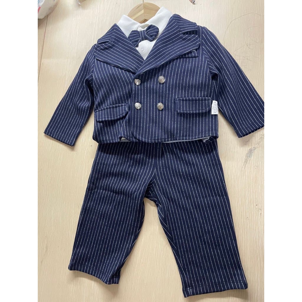 Menino terno primavera outono bonito crianças bebê cem dias pegar semana roupas menino bebê um ano de idade vestido mais