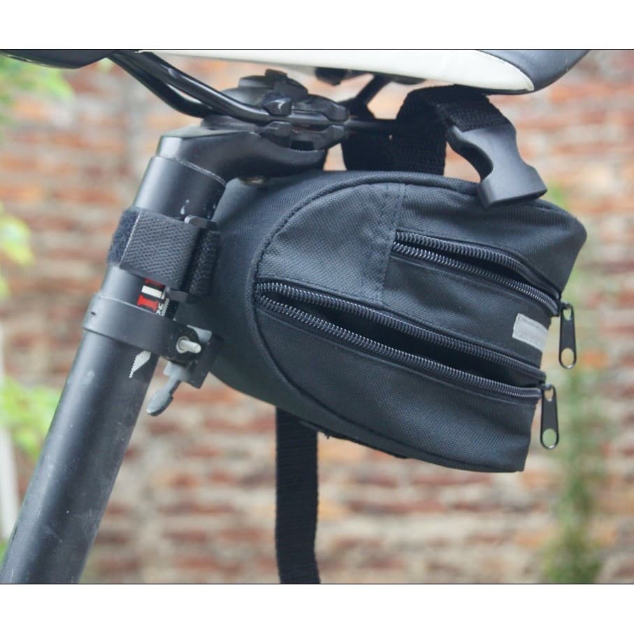 Expansível bicicleta Mountain Bike sela saco tubo do assento traseiro saco de cauda Kit almofada ciclismo equipamentos