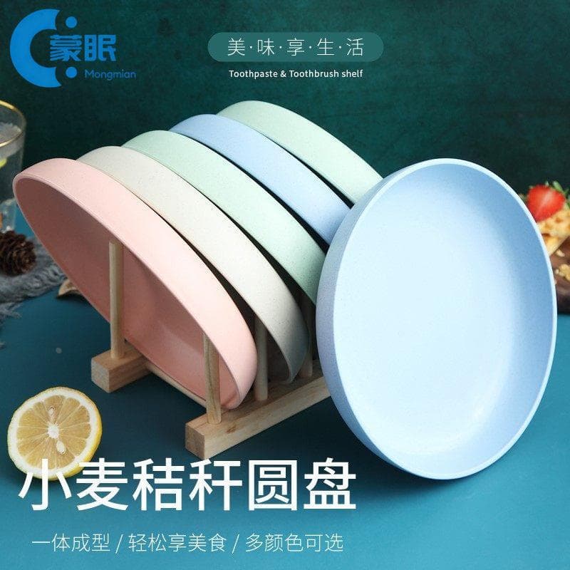 Prato de jantar infantil tipo ventosa, prato de jantar de Silicone sem compartimentos, disco de lanche, plástico domésti