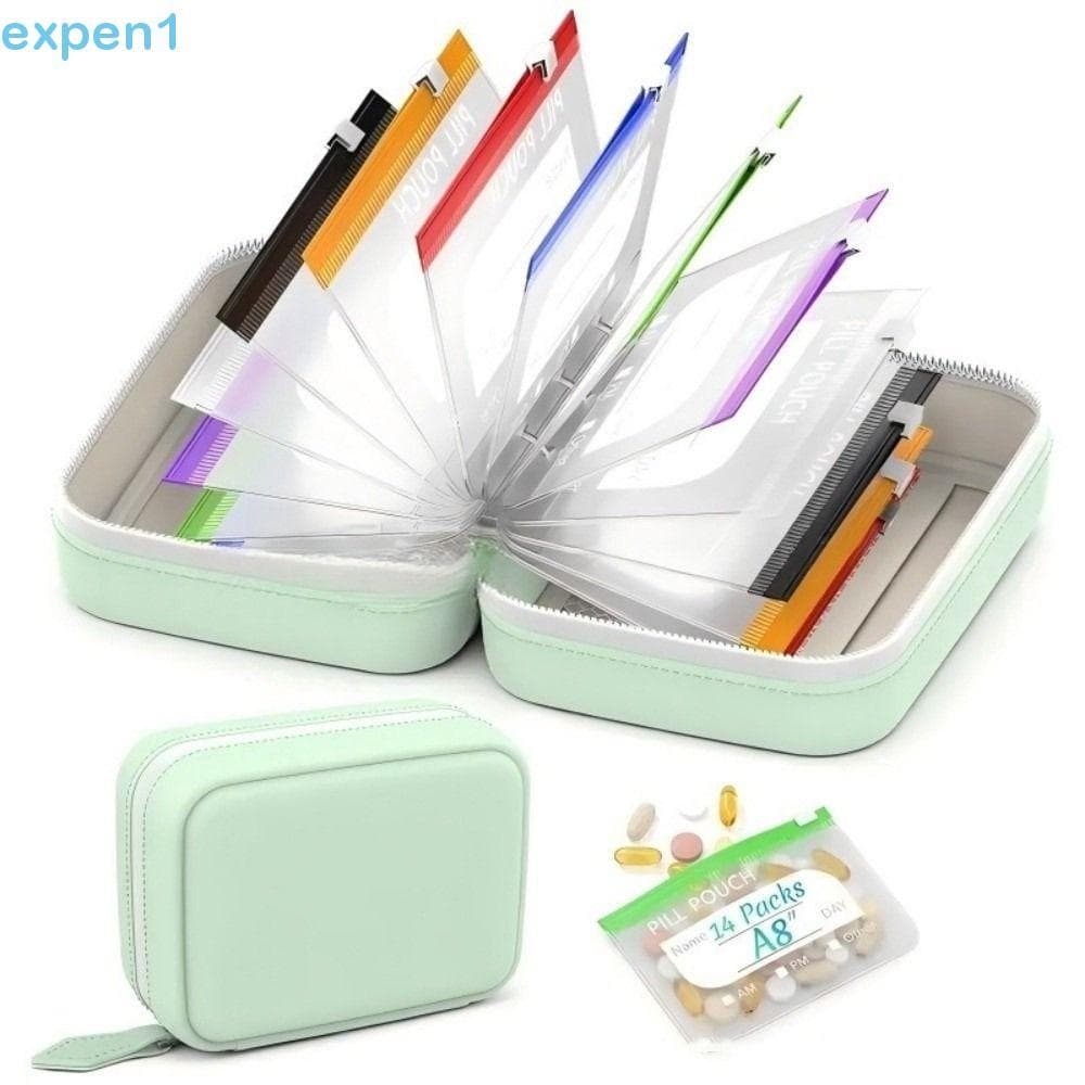 Conjunto De Bolsa Para Comprimidos À Prova D'água EXPEN , Organizador Portátil De Vazamentos De 7 Dias , Saco De Armazen