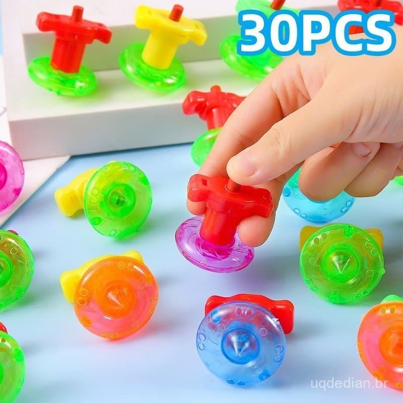 30 Mini Giroscópios Rotativos: Brinquedos Criativos e Nostálgicos para Crianças, Giroscópios de Torção, Presentes para J