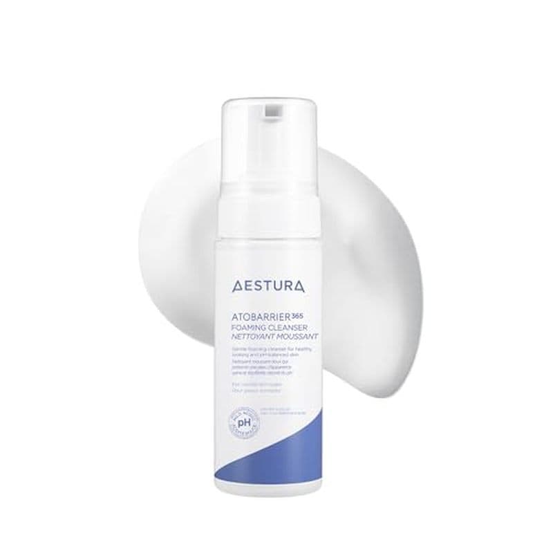 AESTURA ATOBARRIER365 Espuma De Limpeza Suave Com pH Balanceado Ceramidas | Lavagem Facial Coreana Para Reparo De Barrei