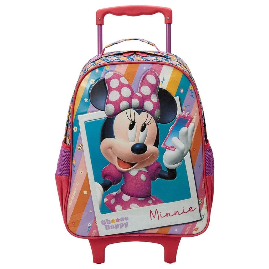 Mochila Rodinha Infantil Escolar Menina Minnie Dinsey Xeryus 13210 Roxo