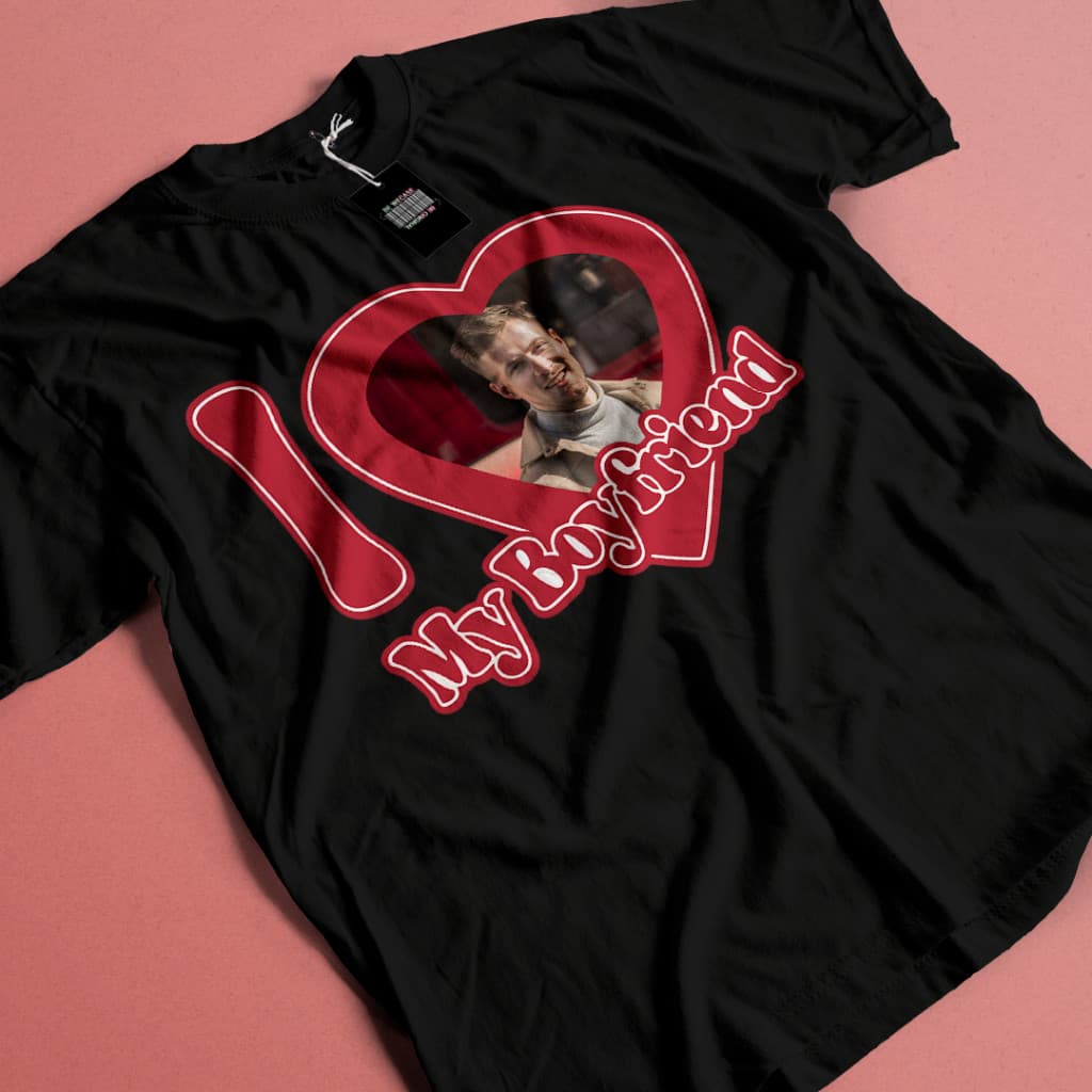 Camiseta I Love My Boyfriend Com Foto