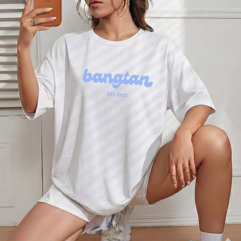 Camiseta Feminina Bangtan 2013 Moda Americana Fashion Casual Dia Dia Academia Fitness 100% Algodão