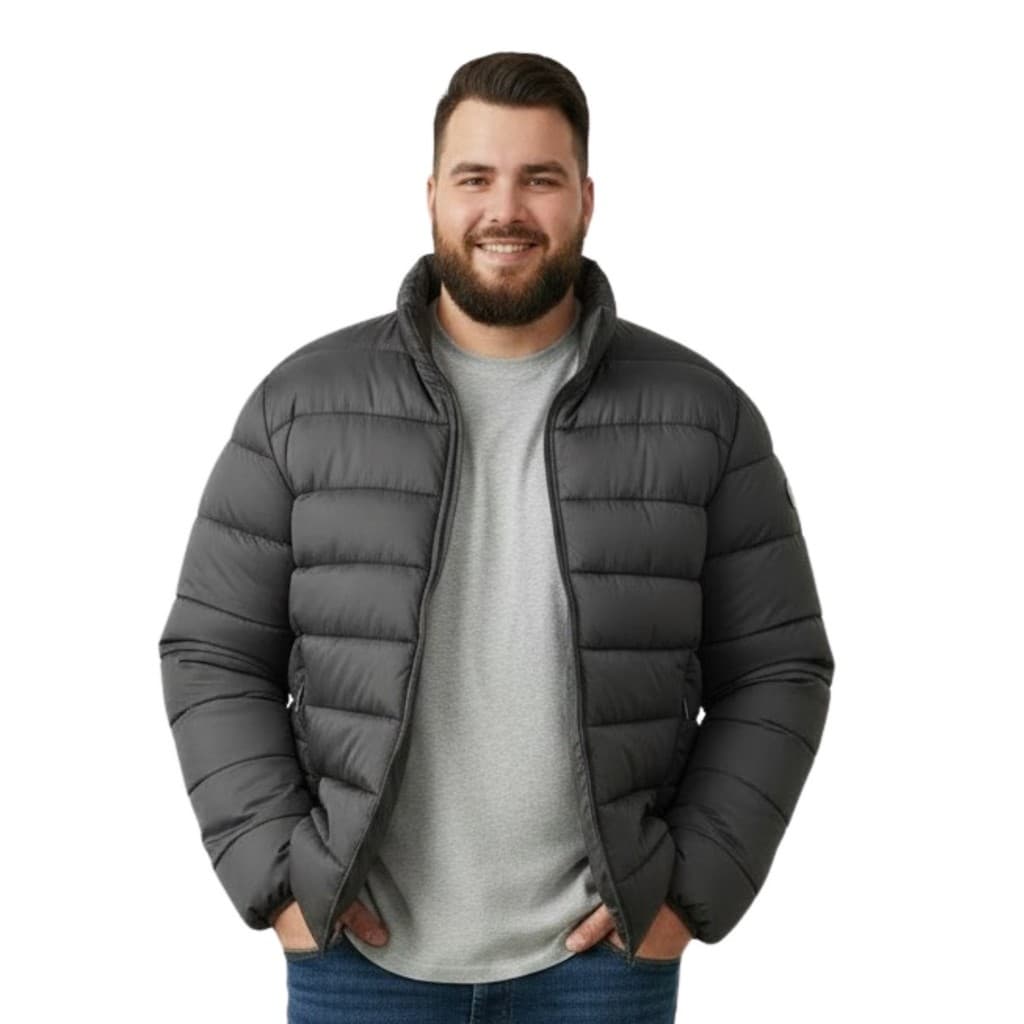 Jaqueta Plus Size Nylon Gominho Safira Inverno Masculina