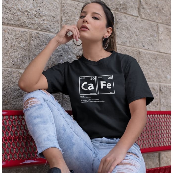 Camiseta CAFE CA FE CAlcio FErro camisa blusa tshirt