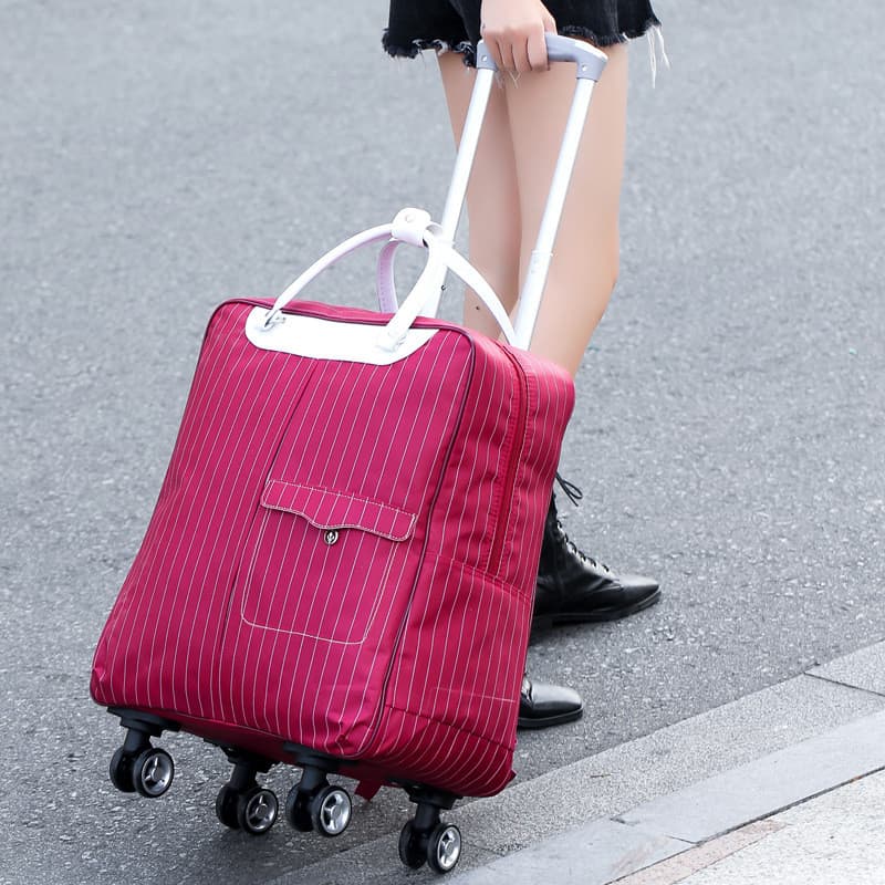 Carrinho de viagem saco Universal roda mochila destacável grande capacidade à prova dwaterproof água dobrável armazename