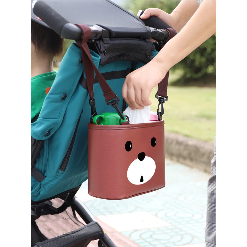 Versão coreana saco de carrinho de bebê dos desenhos animados multifuncional Universal saco de armazenamento de grande c